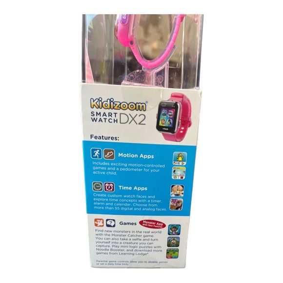 VTech KidiZoom Smartwatch DX2 Pink Smart Watch for Kids Camera Video Games NEW - Picture 3 of 5